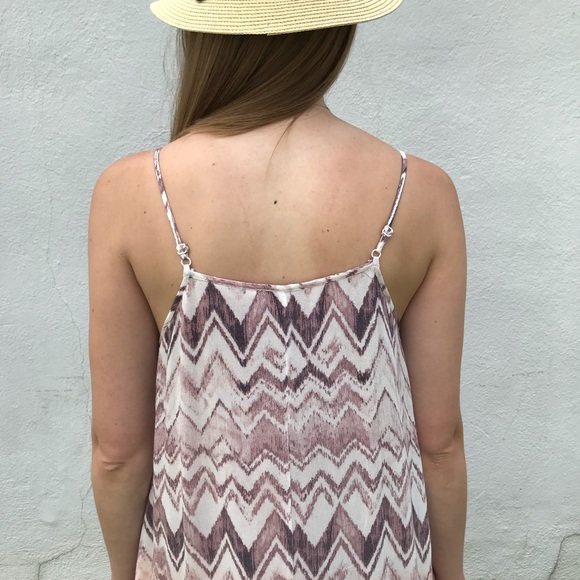 Chevron print Rose Ombré Trapeze dress NWT - Picture 5 of 8